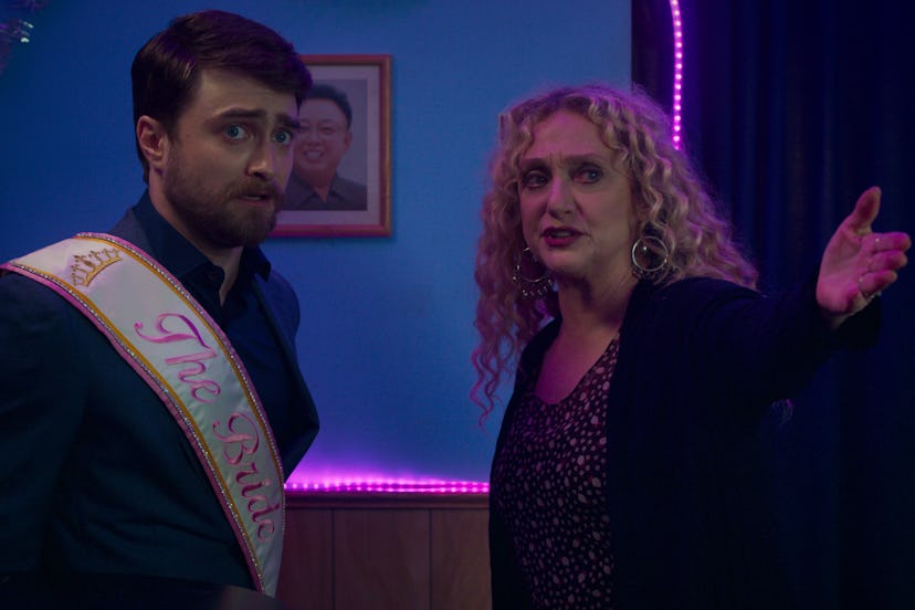 Daniel Radcliffe and Carol Kane in the 'Unbreakable Kimmy Schmidt' movie, 'Kimmy vs. the Reverend.'