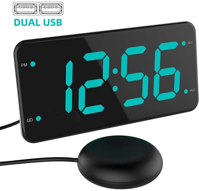 LIELONGREN Loud Vibrating Alarm Clock