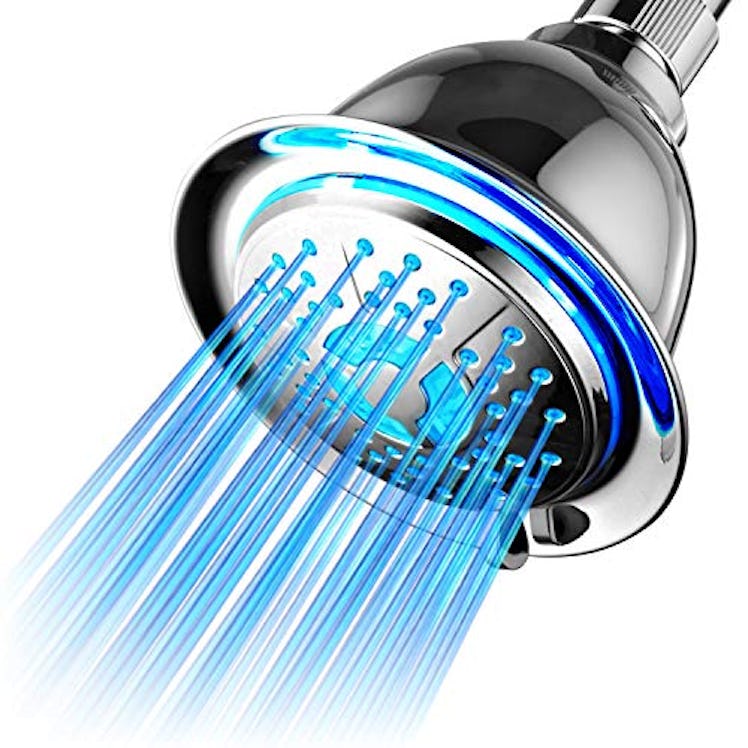 PowerSpa All Chrome 4-Setting LED Shower Head