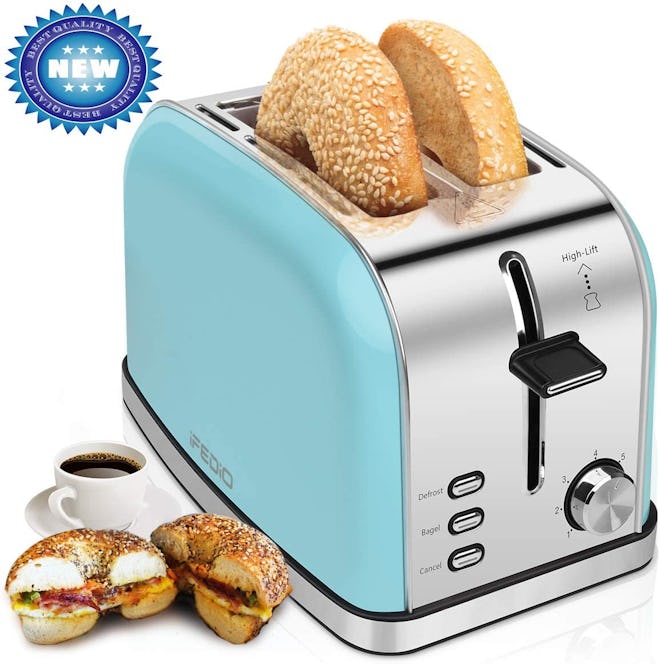 iFedio Compact Toaster with Extra-Wide Slots