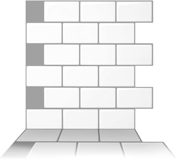 Tic Tac Tiles Peel and Stick Self Adhesive Backsplash (12x12 Inch, 10 Sheets)