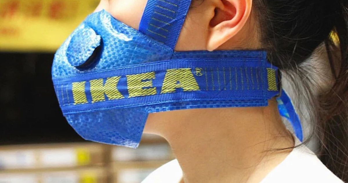 Lagring kasseapparat Henstilling This Ikea-tote-turned-face-mask should be your next DIY project