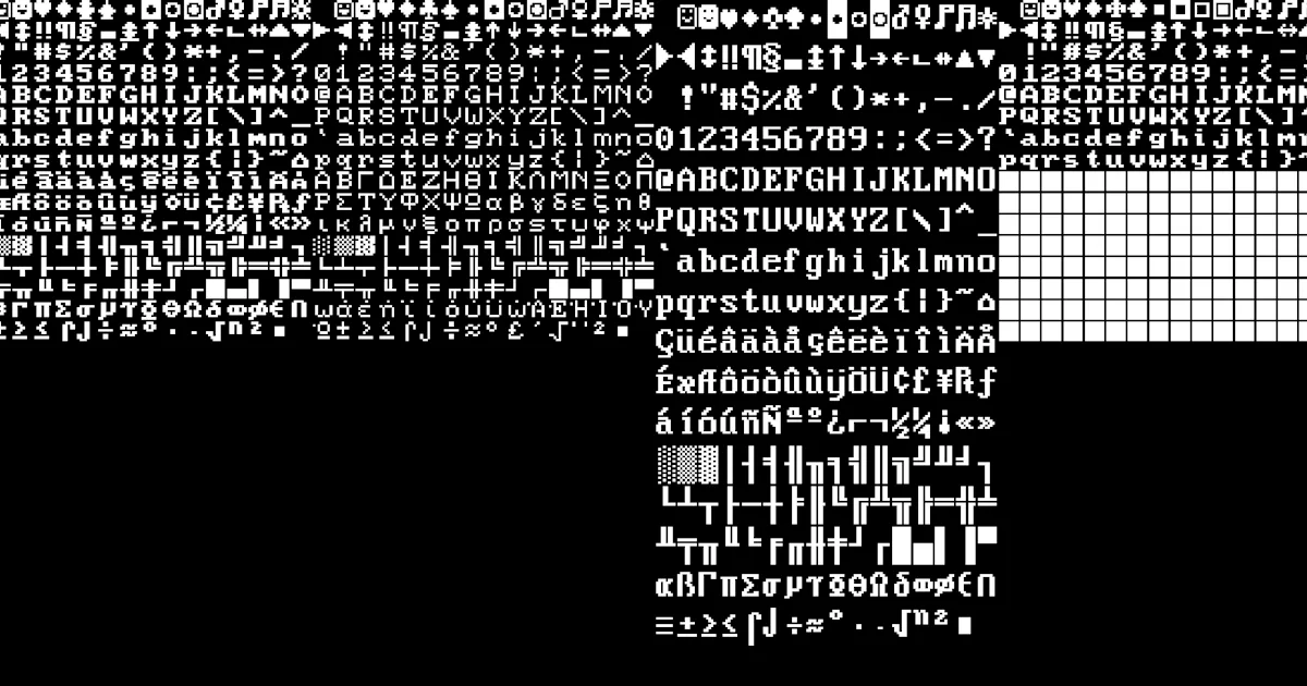 Old Computer Code Font A hacker is extracting long-dead fonts from classic computers