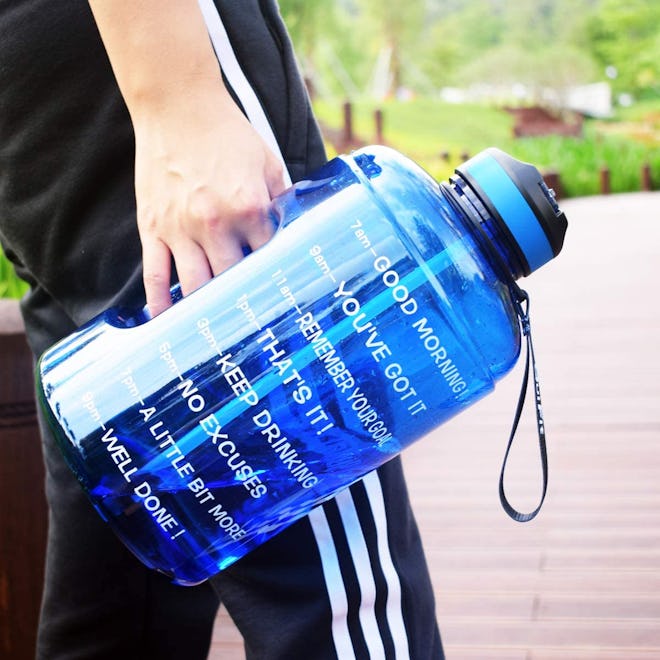 QuiFit Gallon Water Bottle with Time Markers