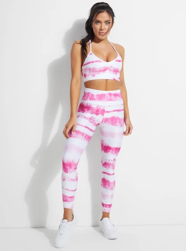 Printed Compression Leggings in Pink Sheer Bliss