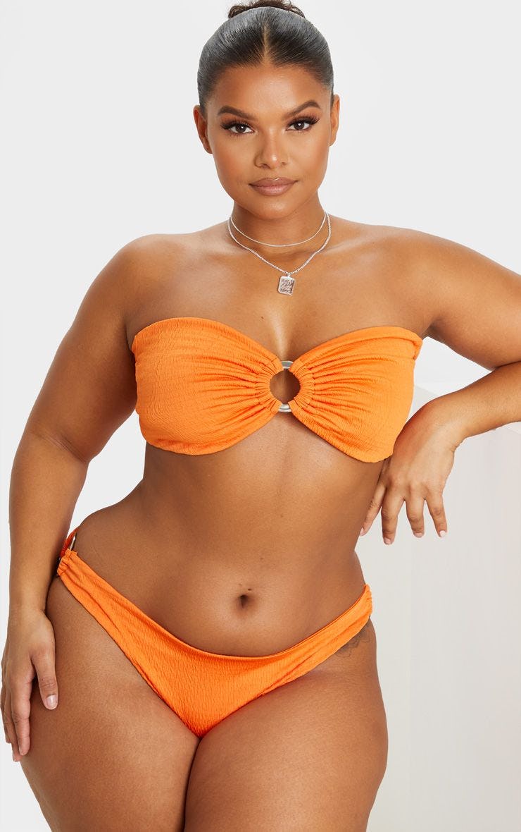 plus size orange bikini