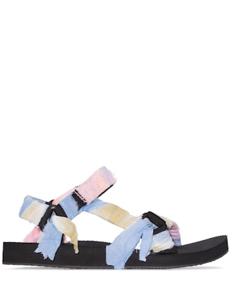 Panelled Knotted Flat Sandals