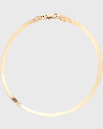14k Gold Thin Herringbone Bracelet