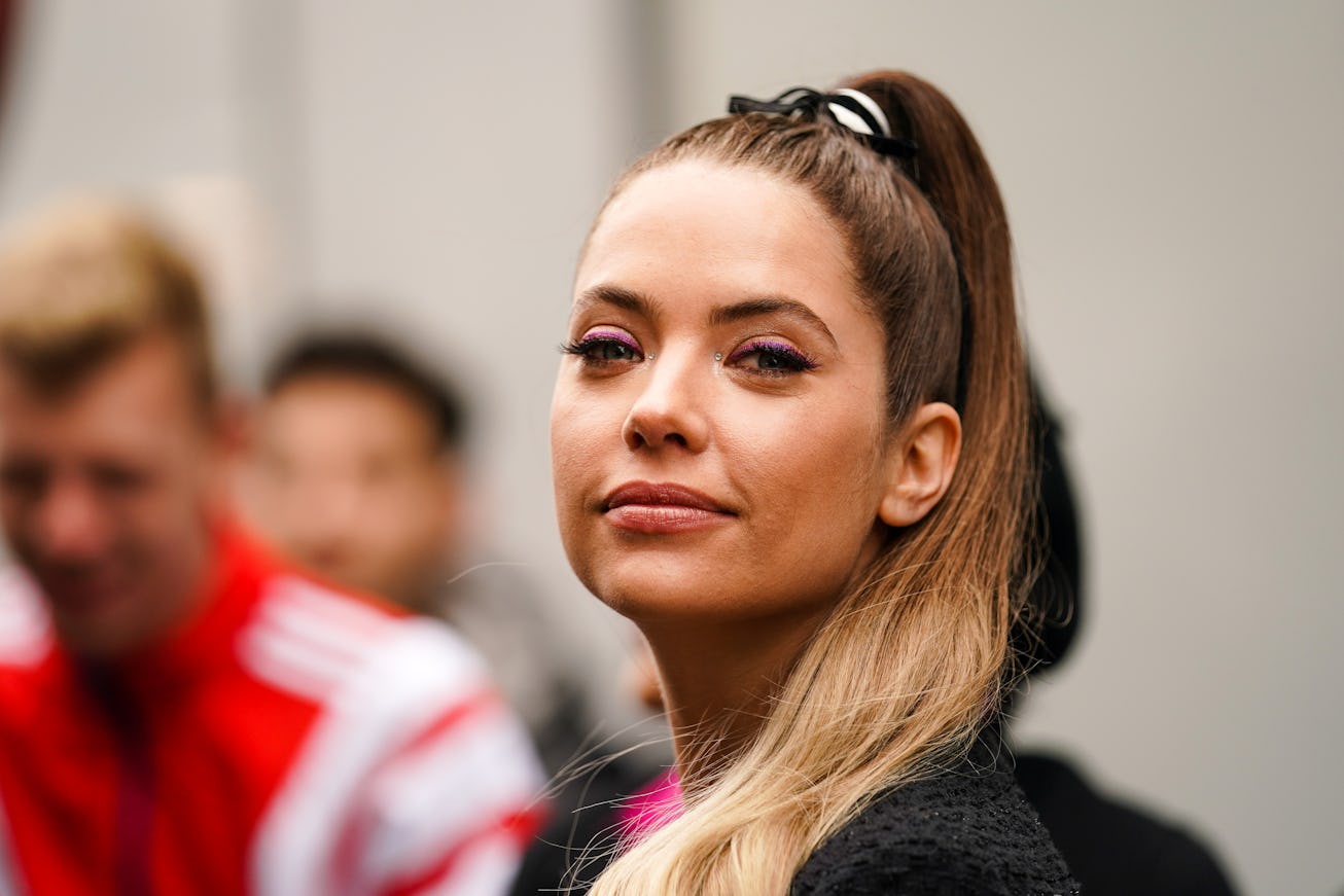 A guest wears, outside Giambattista Valli, during Paris Fashion Week - Womenswear Fall/Winter 2020/2...