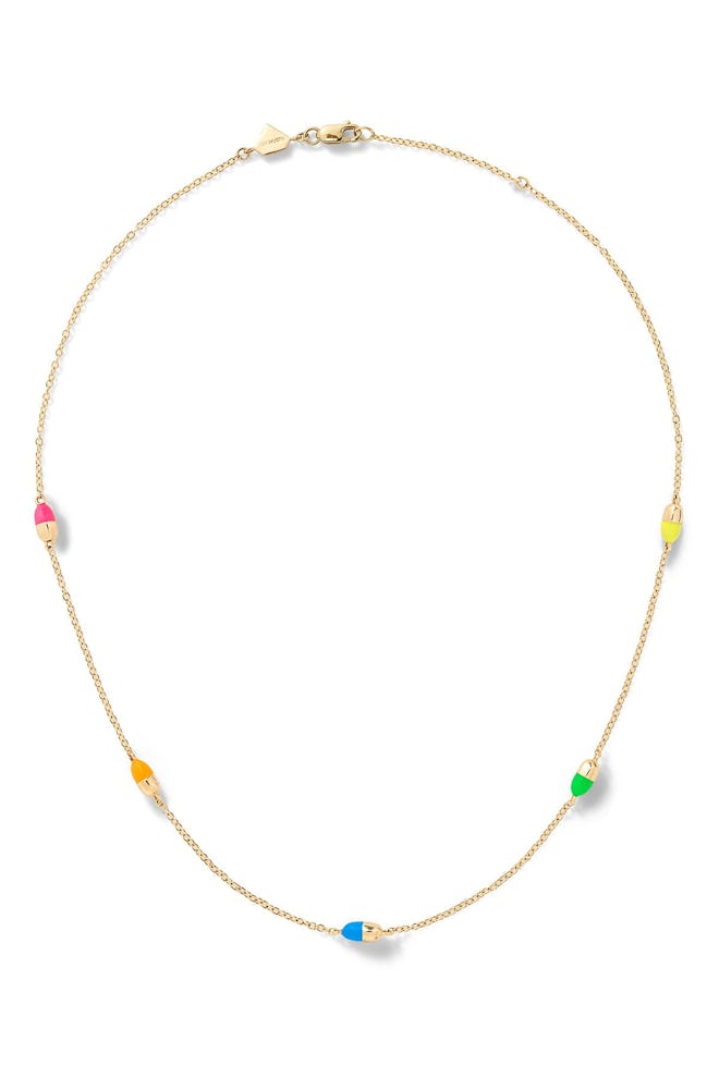 14K Yellow Gold Pill By the Yard Necklace