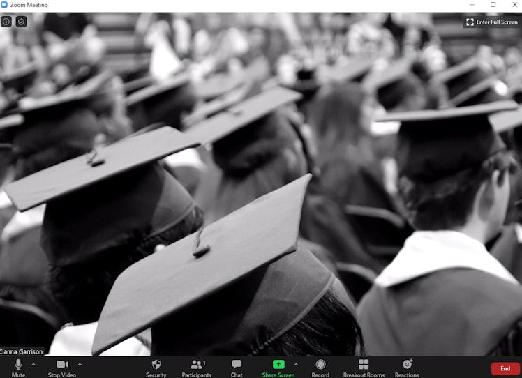 These 12 graduation Zoom backgrounds are perfect to celebrate your commencement virtually.