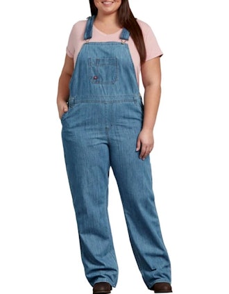 Relaxed Fit Straight Leg Bib Overalls