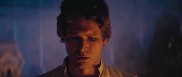 Harrison Ford starring as Han Solo in the Star Wars movie Empire Strikes Back