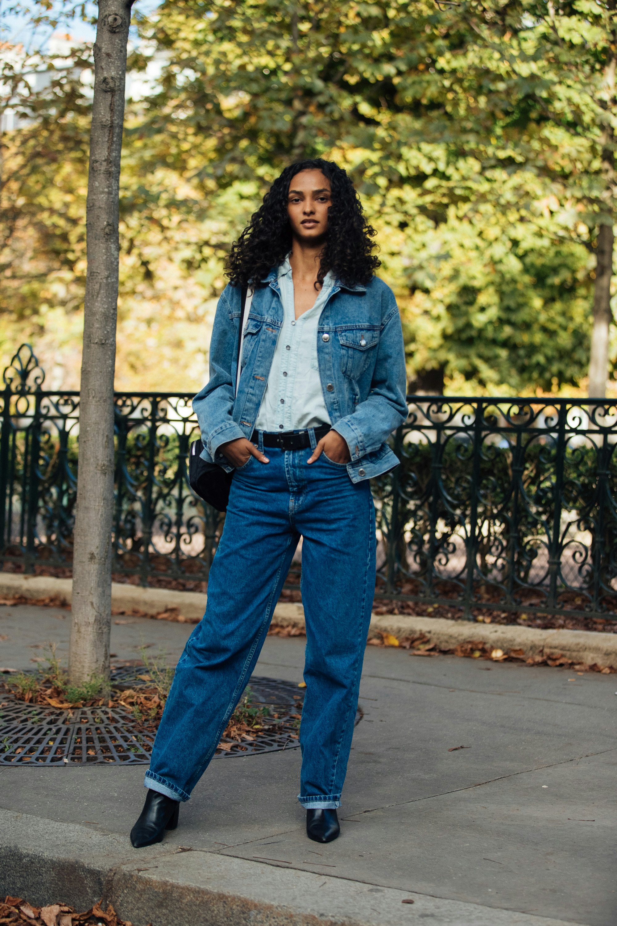 Ksenia Schnaider COWBOY PANTS - Straight leg jeans - vintage denim mixed  colour/blue denim 