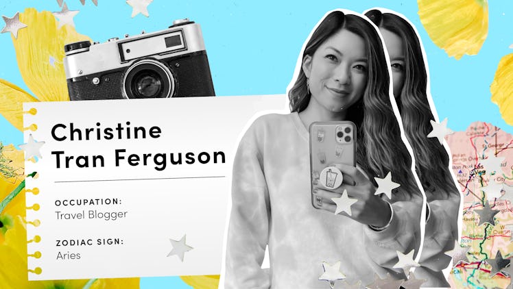 Christine Tran Ferguson with notes of her occupation and zodiac.