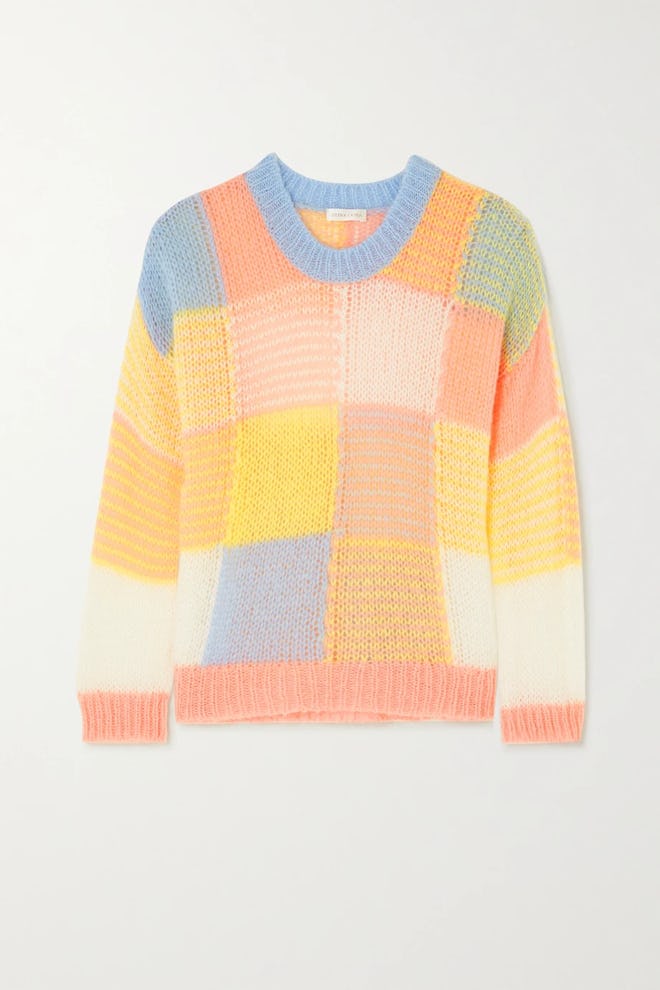 Sana Color-Block Open-Knit Sweater