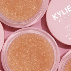 The latest addition to the Kylie Skin lineup is a Sugar Lip Scrub