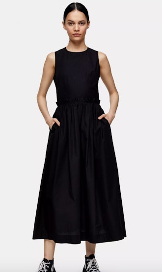 Black Poplin Dress By Topshop Boutique
