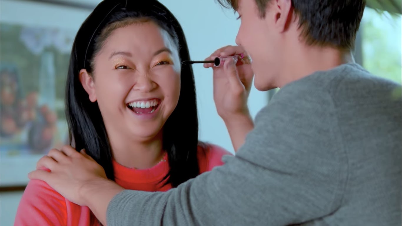 Lana Condor's boyfriend did her makeup on YouTube.