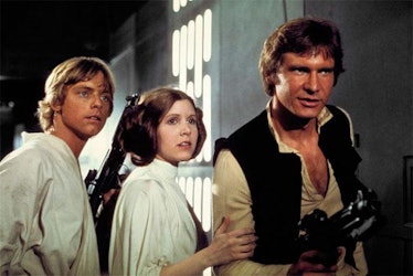 Princess Leia Organa, Luke Skywalker and Han Solo from Star Wars The Empire Strikes Back.