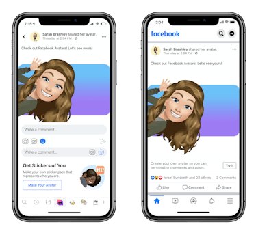  Here's how to create a Facebook Avatar to get animated.  View 
