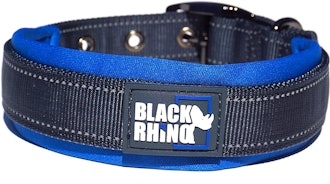 Black Rhino Padded Dog Collar 