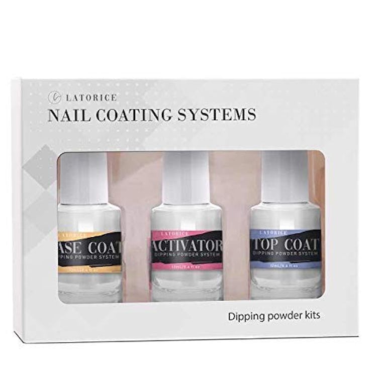 Latorice Dipping Powder Nail Top & Base Coat With Activator Set