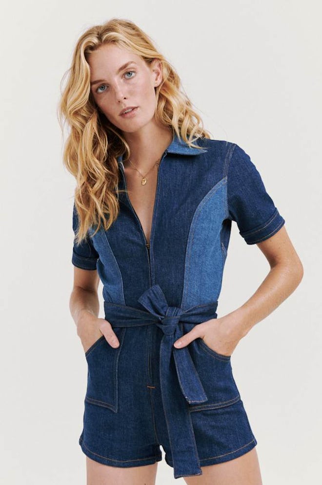 Blue Jean Baby Denim Romper