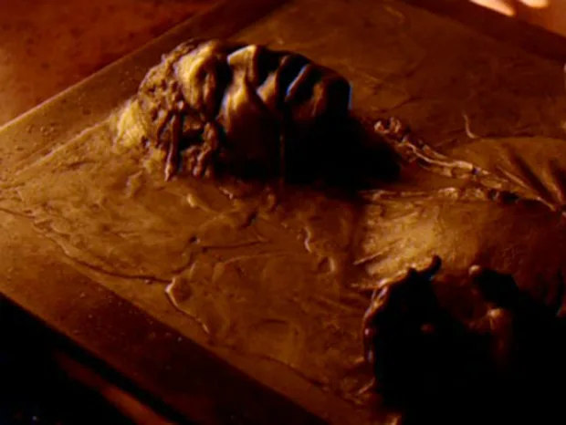Han Solo encased in carbonite