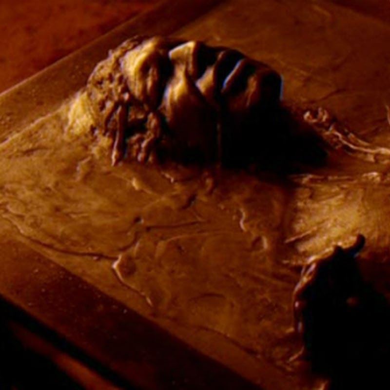 Han Solo encased in carbonite