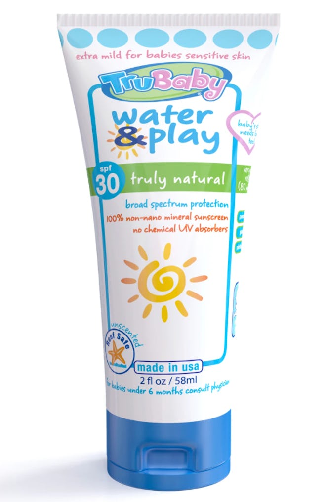 TruBaby Water & Play SPF 30+ WR/Unscented Mineral Sunscreen 2 oz Tube