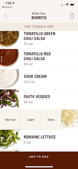 Chipotle toppings deals menu