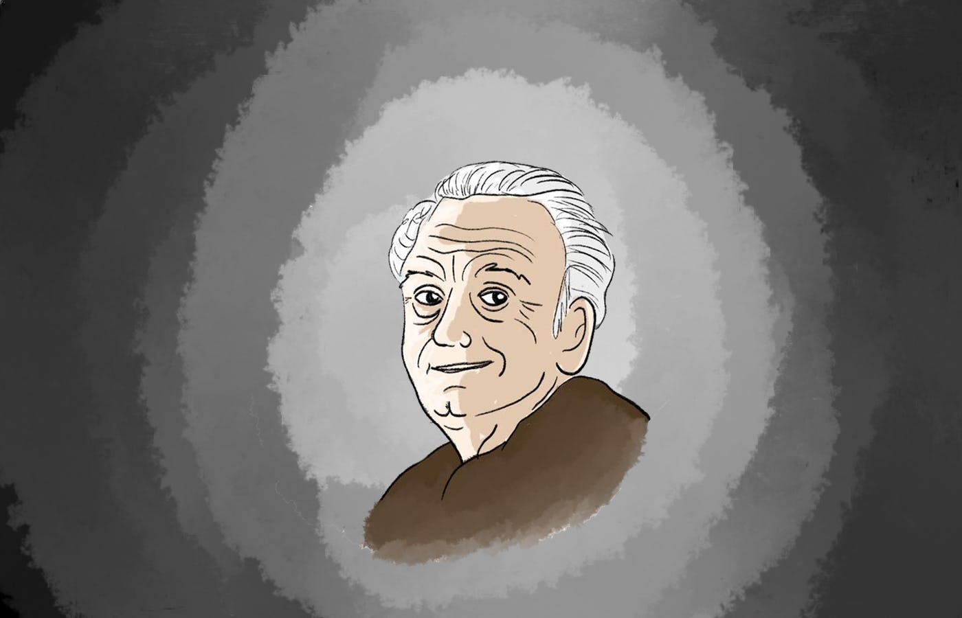 Emperor Palpatine illustration on grey background