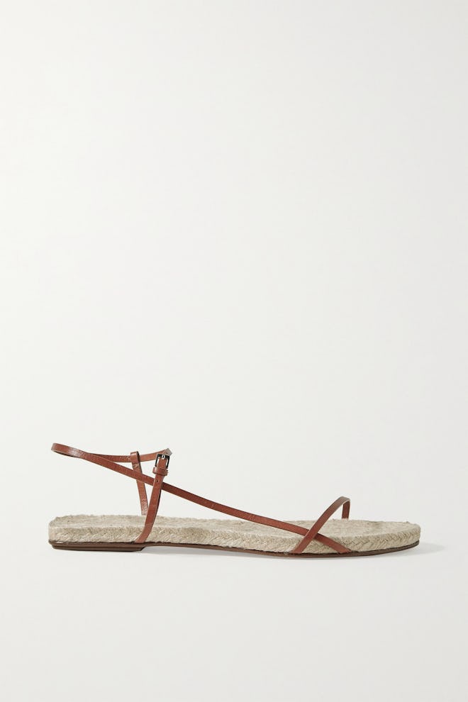 The Row Bare Leather Espadrille Sandals