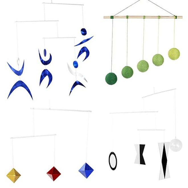 Hand Made Set of 4 x Montessori Mobiles - Munari, Green Gobbi, Dancers Mobile, Octahedron. Montessor...