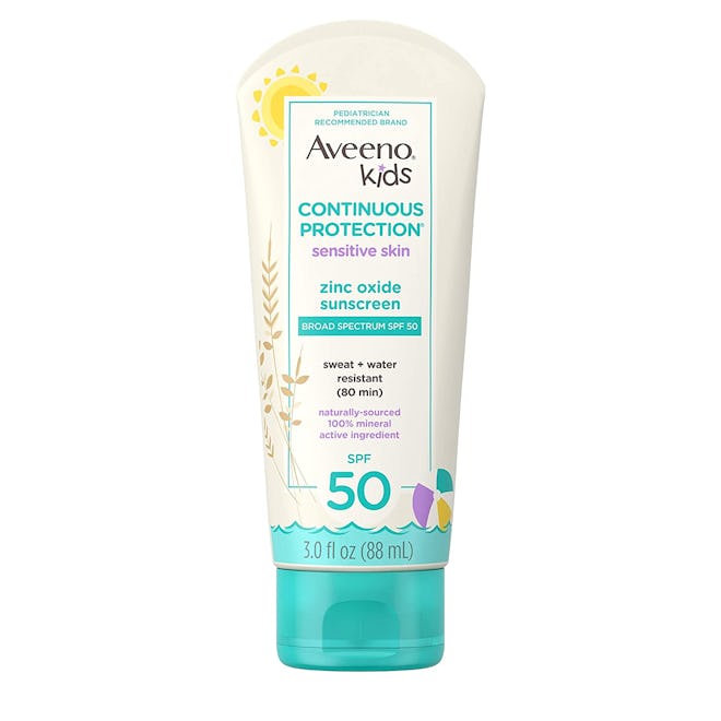 Aveeno Kids Continuous Protection Zinc Oxide Mineral Sunscreen Lotion