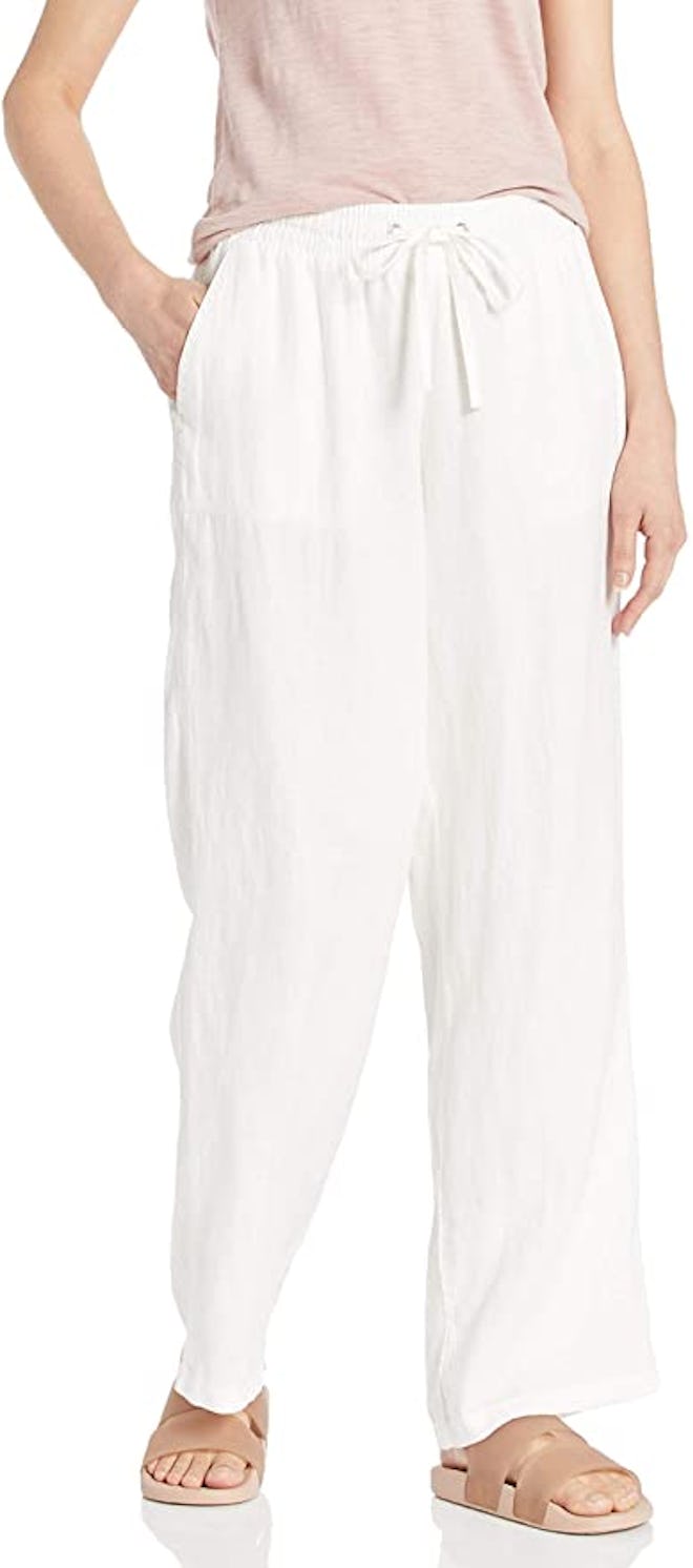 Amazon Essentials Women's Drawstring Linen Wide Leg Pant