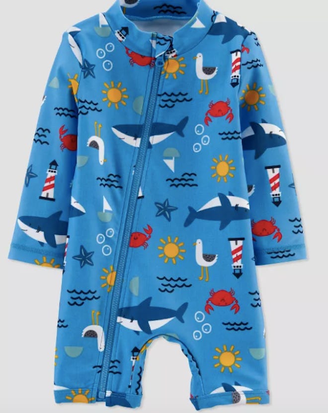 Baby Boys' Whales One Piece Swimsuit