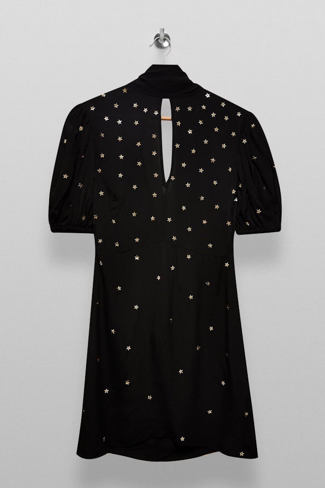 Topshop Black Star Embellished Mini Dress