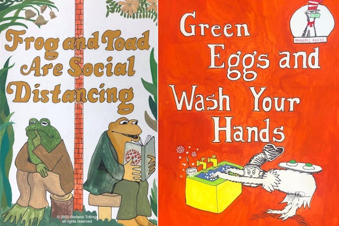 A New York mom reimagined popular children's book covers as a way of explaining the coronavirus pand...