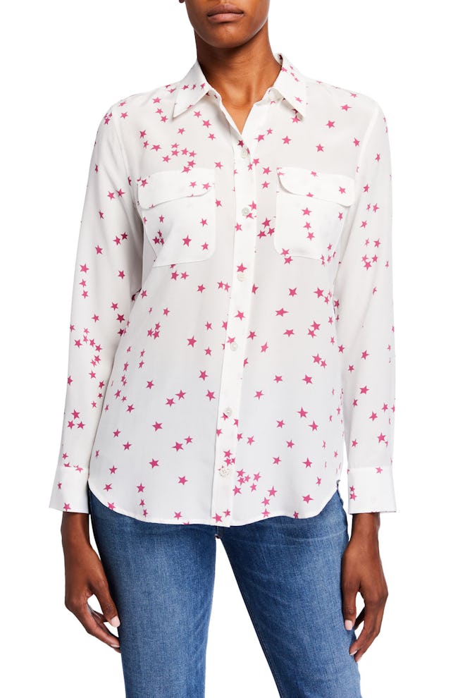 Equipment Stars Slim Signature Button-Down Shirt