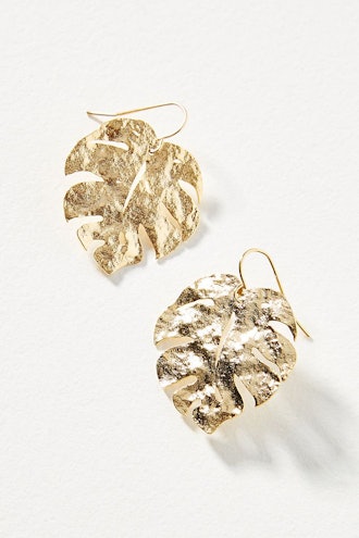 Monstera Leaf Drop Earrings
