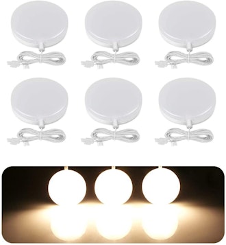 LE LED Under Cabinet Puck Lights Kit (6-Pack)