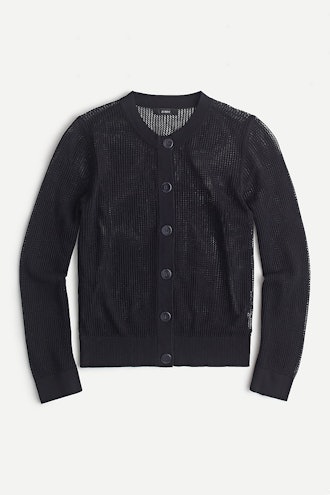 J.Crew Pointelle-Stitch Cardigan Sweater