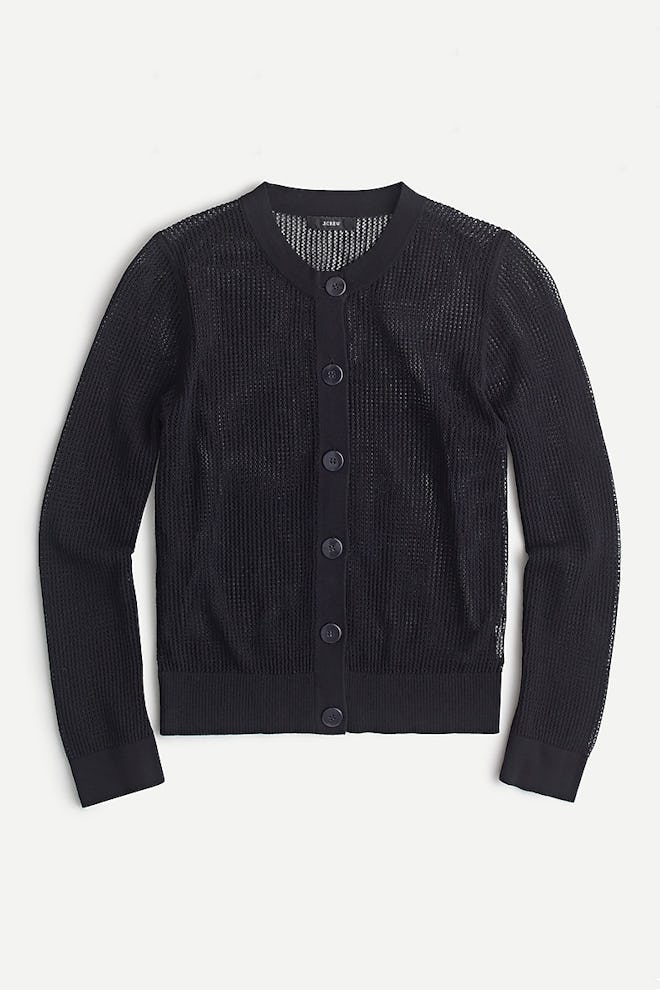 J.Crew Pointelle-Stitch Cardigan Sweater