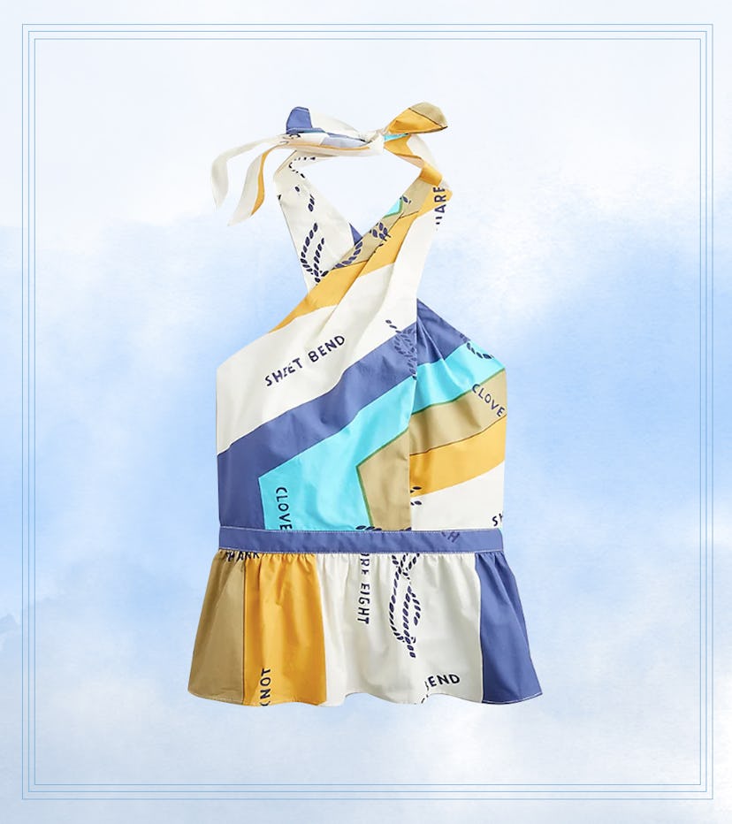 Halter top in Ratti® sail away print