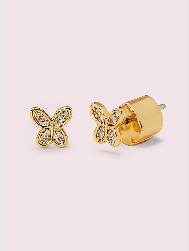 In a flutter pavé mini studs