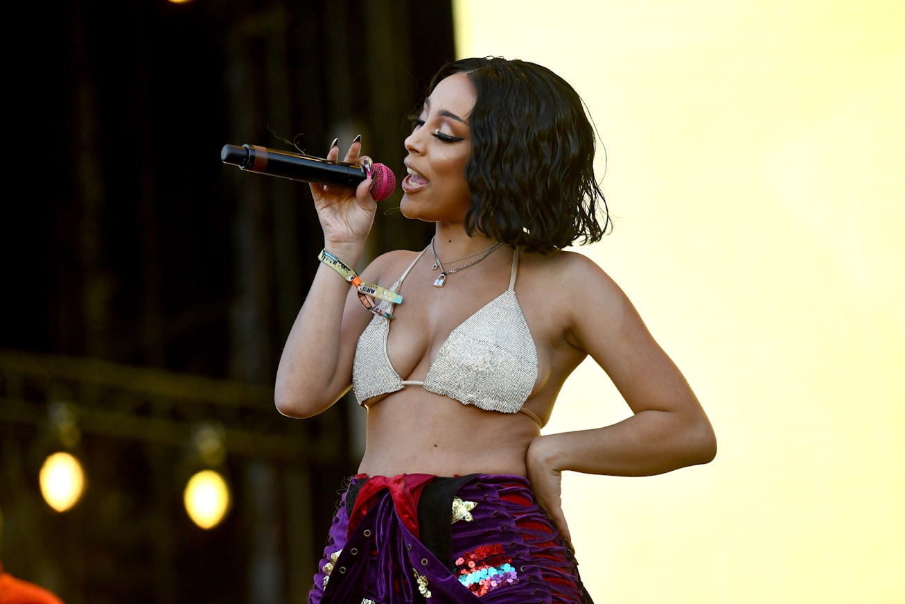 Rapper Doja Cat performs onstage during day 2 of the Rolling Loud Festival at Banc of California Sta...