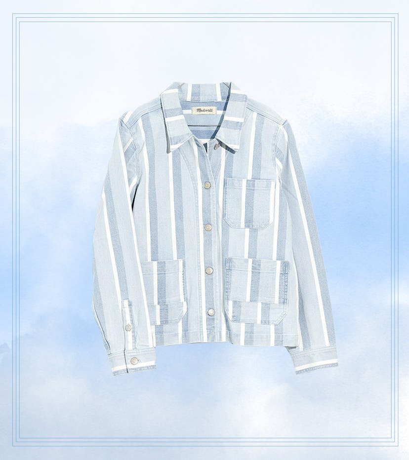 Denim Ashwood Chore Coat in Dion Stripe