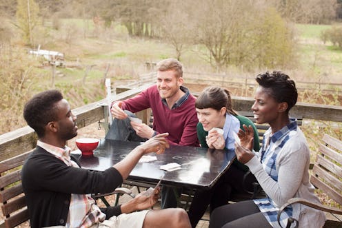 friends playing cards